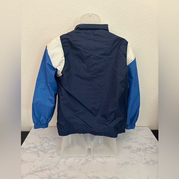 Vtg Wilson Full Zip Jacket Boys Youth Sz XL 12/14 Blue Nylon Lined Colorblock​ - Picture 3 of 5